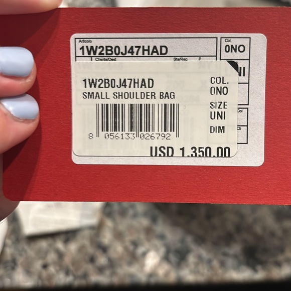 Black leather with silver studs Valentino purse with detachable longer strap! - Picture 13 of 13